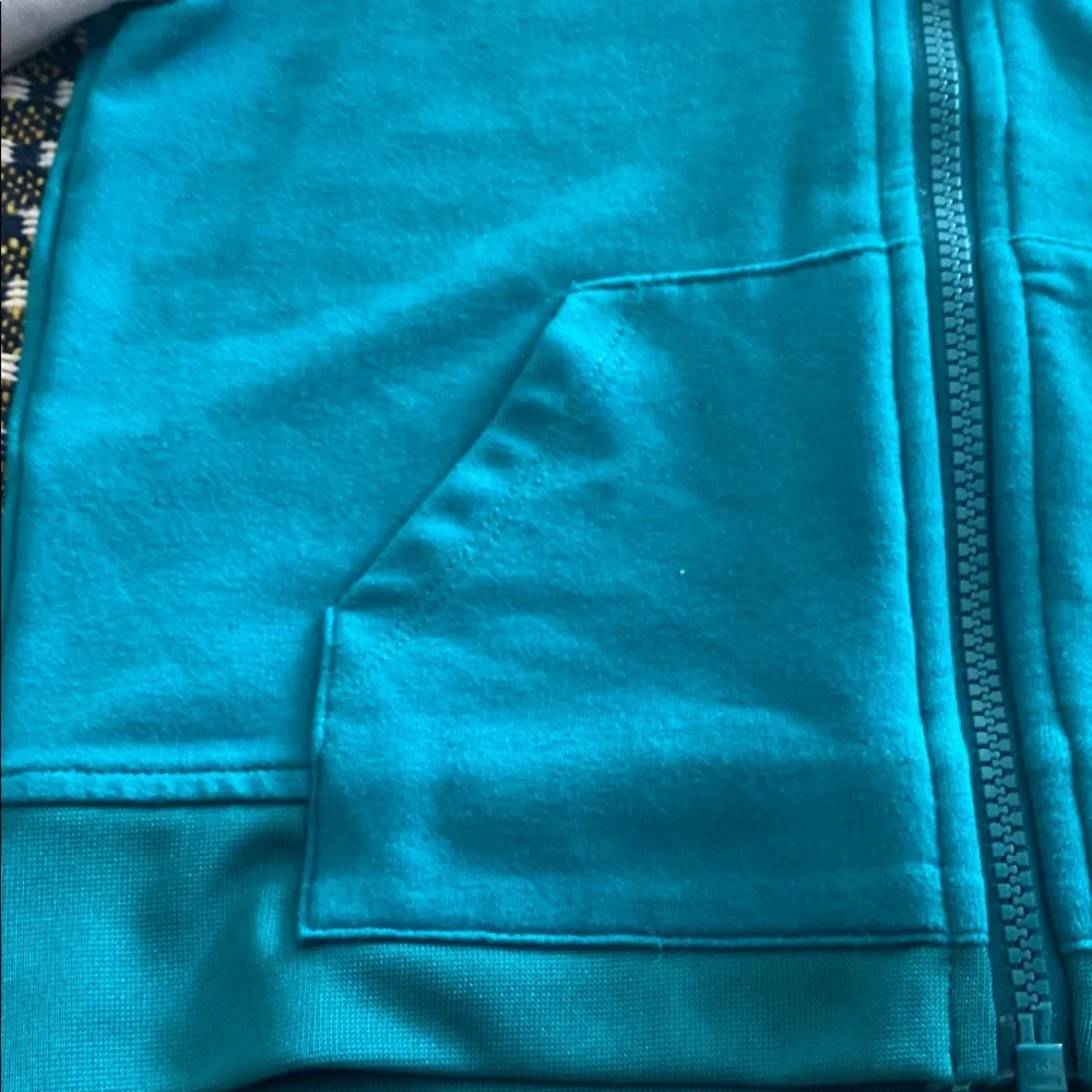 Janie and Jack Teal Jacket with Yellow and Maroon Accents - Picture 4 of 4